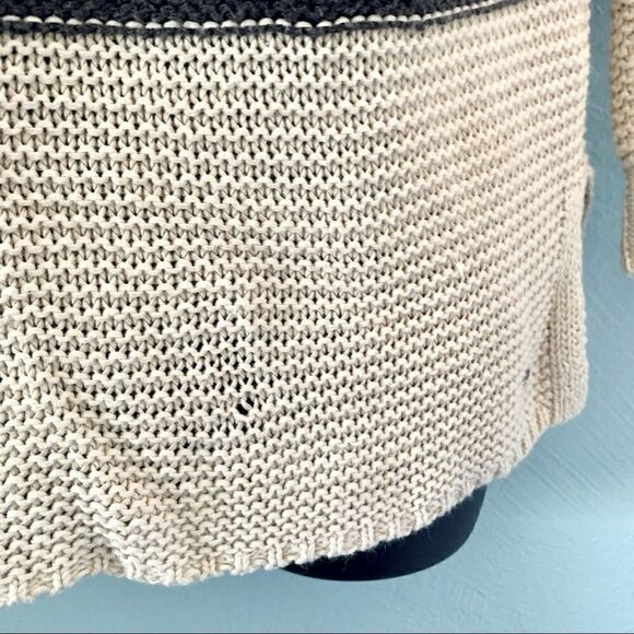 American Eagle Outfitters beige & Gray  Chunky Knit Sweater Size Small - Picture 10 of 10